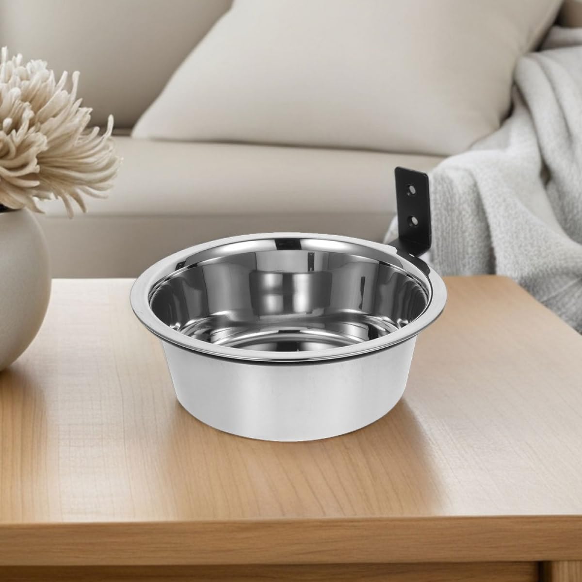 SHINEOFI 2 Juegos de Cuencos Colgantes Alimentar Mascotas para Perros de Acero Inoxidable, Soporte Fiable en Hogares y Jaulas