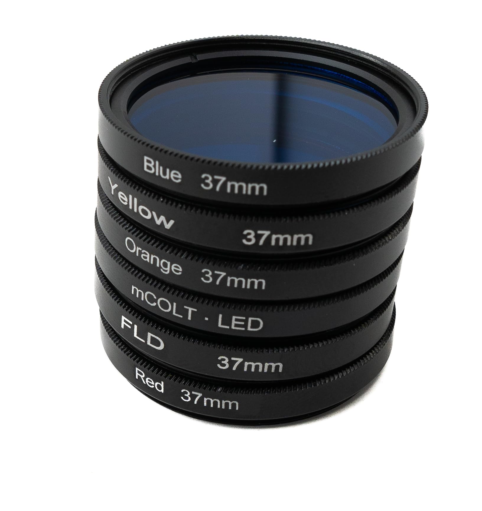 SYSTEM-S Zestaw kolorowych filtrów 37 mm 6 sztuk kolorowych filtrów soczewkowych z gwintem etui do iPhone 15 Plus
