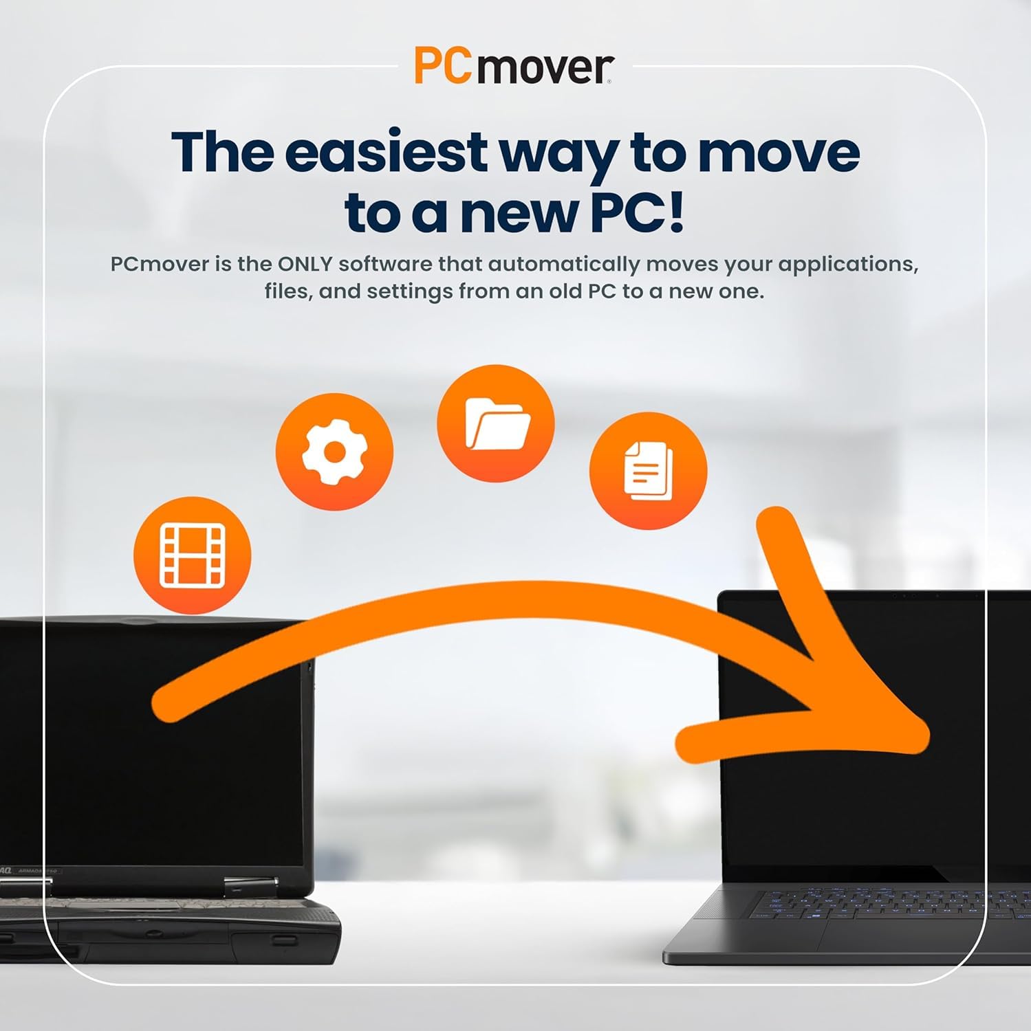 Laplink PCmover Professional - Mueva sus aplicaciones, archivos y configuraciones de una PC antigua a una nueva - Software de transferencia de datos - 1 licencia de uso