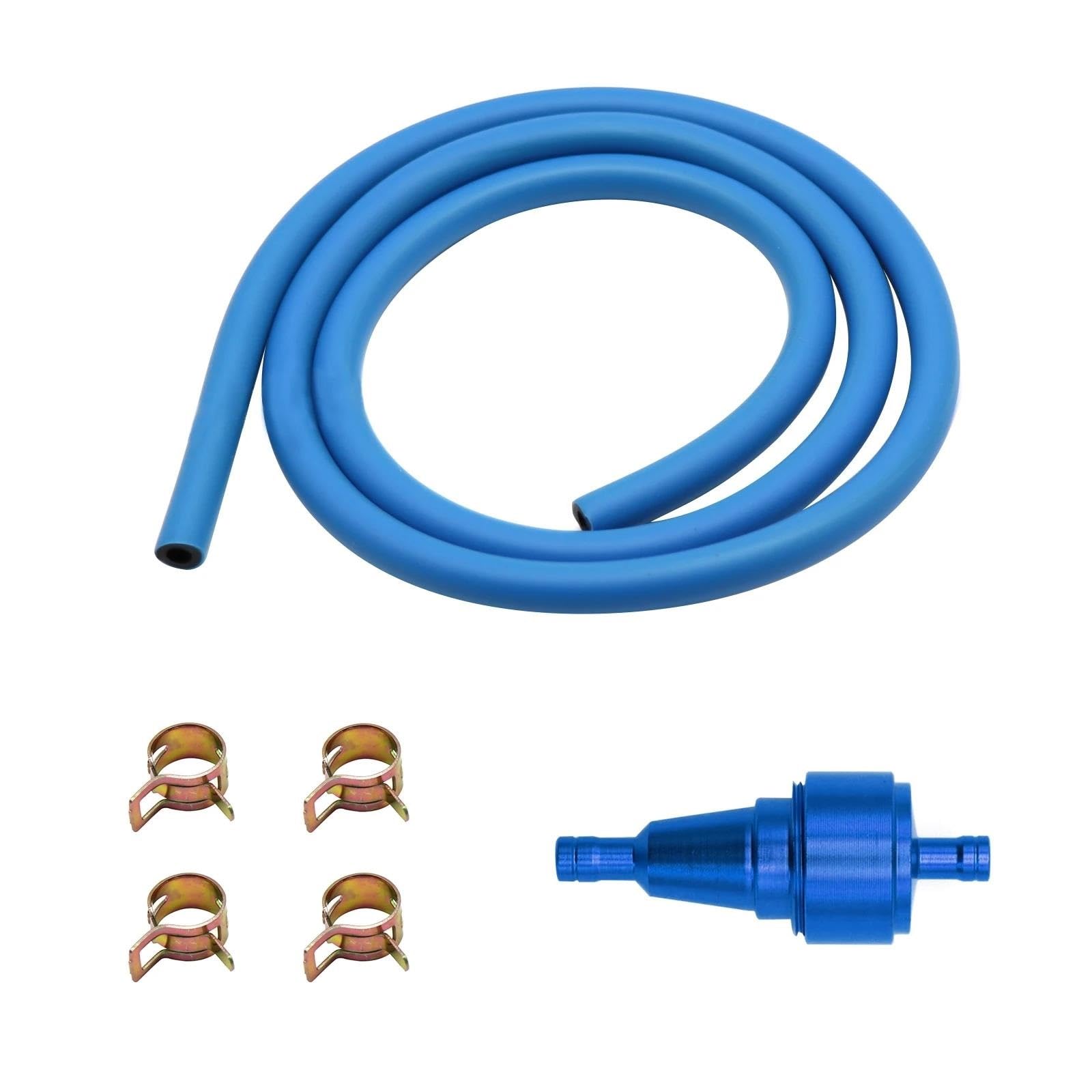 Filtro de combustible interno de 6mm de alta resistencia con tubo y clips para moto