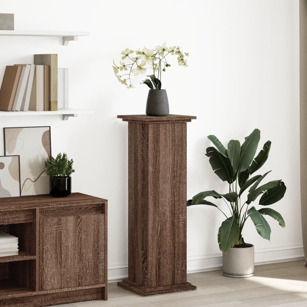 vidaXL Piédestal avec Rangement chêne Marron Bois d'ingénierie