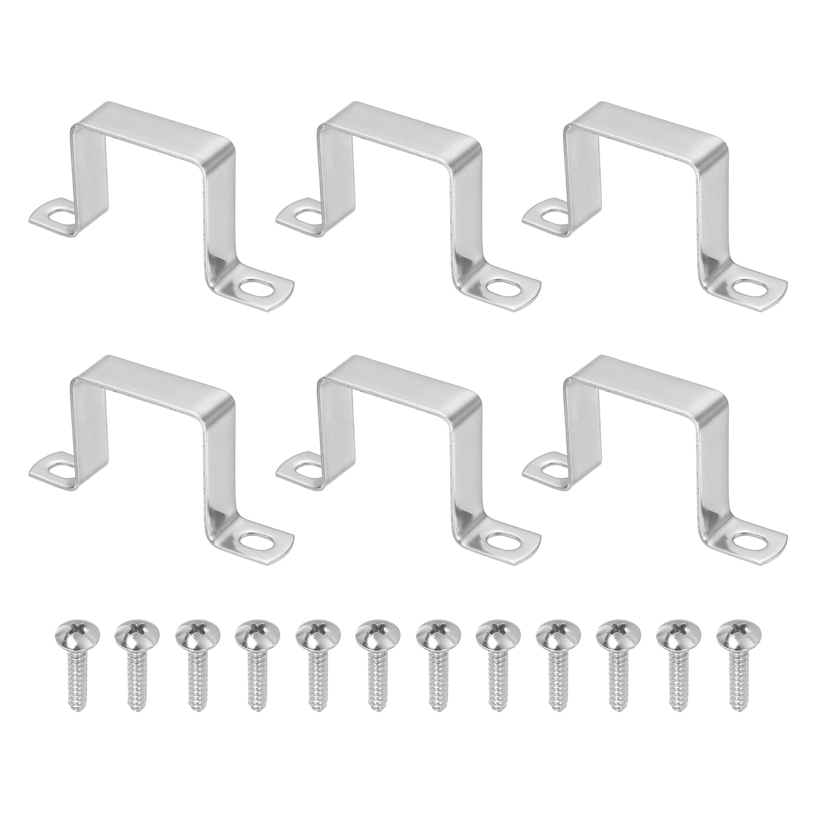 Abrazaderas de tubo cuadradas uxcell 45x45mm en acero inoxidable 304 para montajes limpios