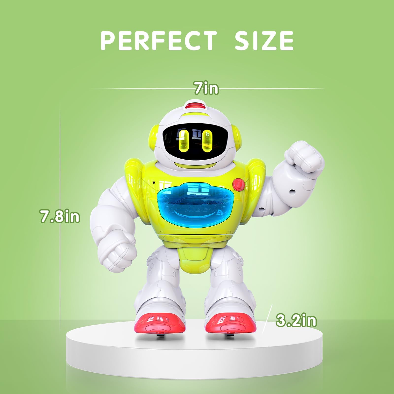 Juguetes de aprendizaje para bebé, actividad para caminar, robot de control remoto con música, sonidos, luz interactiva, juguete para niños pequeños de 1, 2, 3 años, regalo de cumpleaños 7