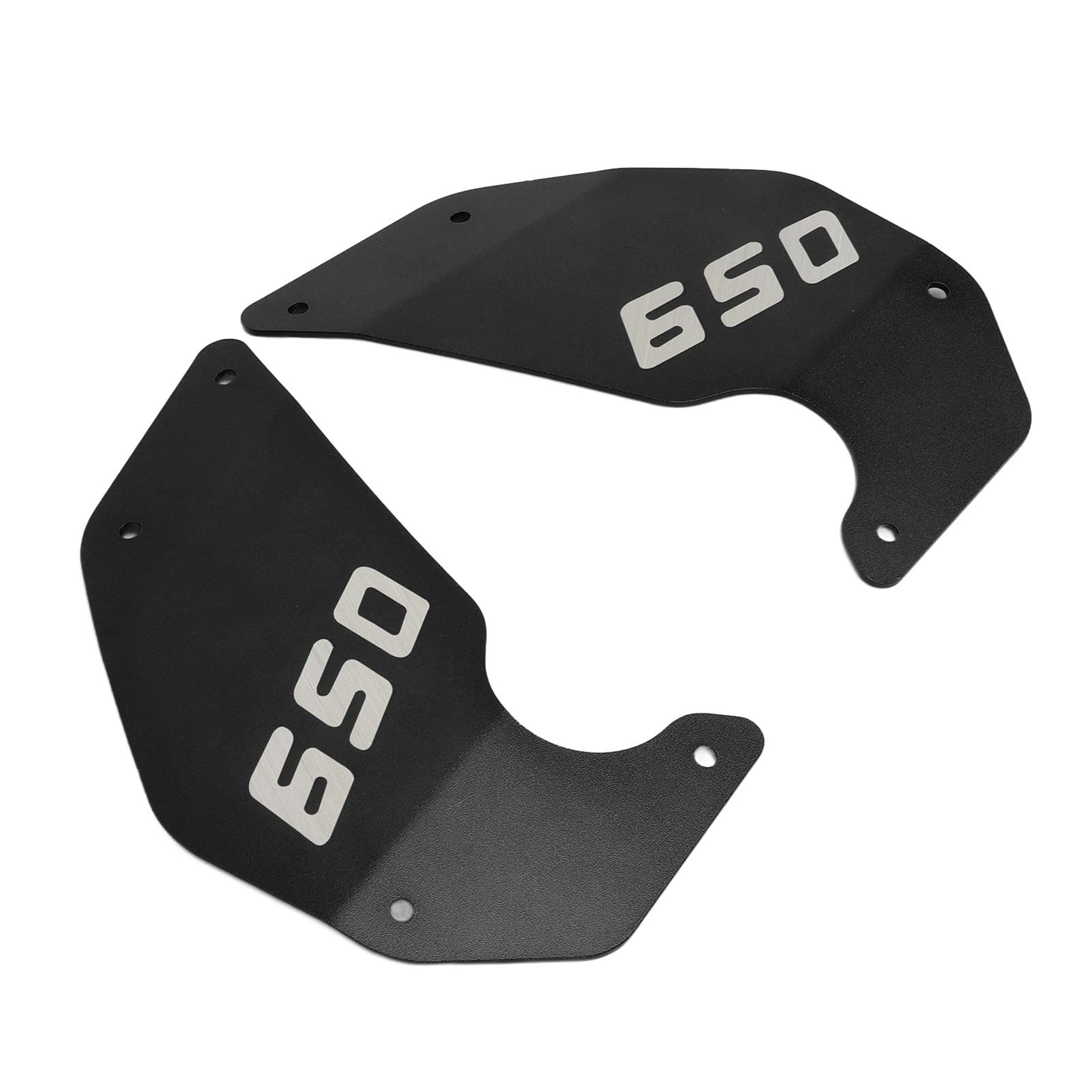 Plaque de Panneau de Cadre de Couverture Latérale de Moto, Protection Durable et Brillante en Allia D'aluminium pour Vulcan S 650 2015 – 2021 (BLACK)