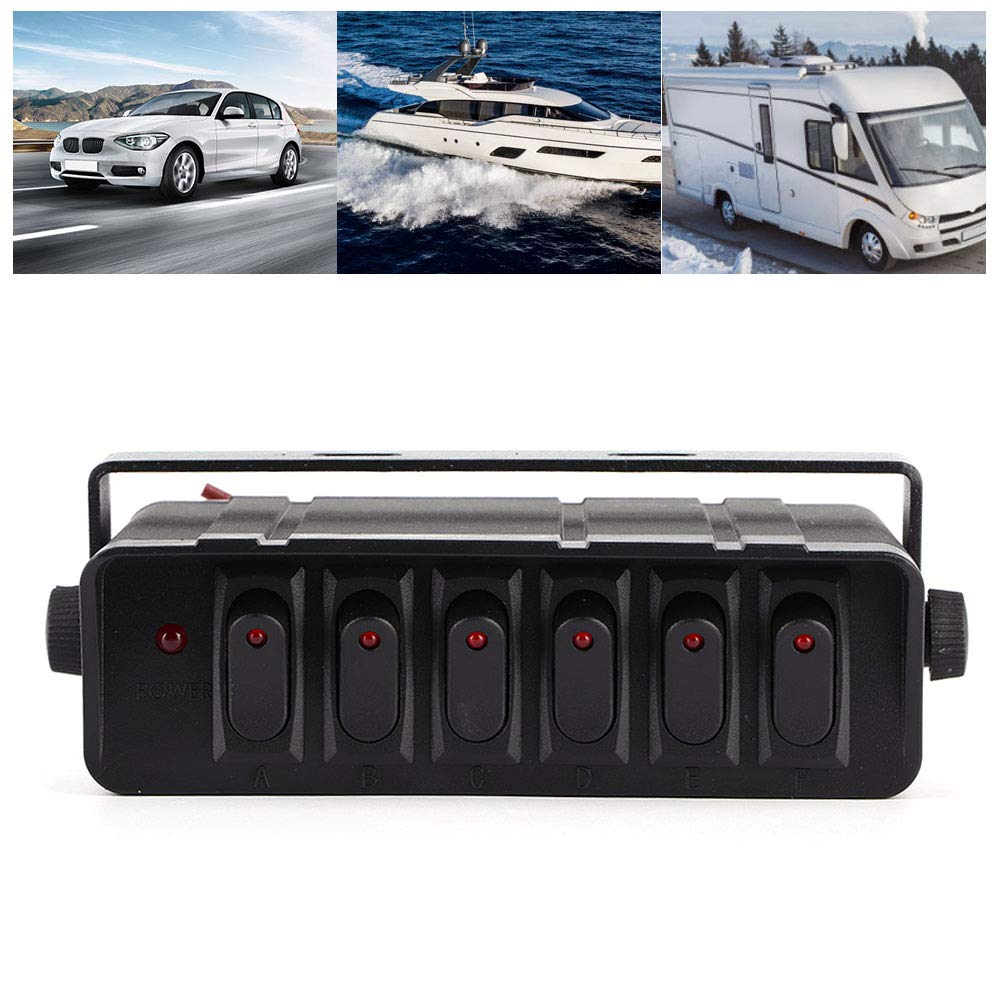 Accessorio per auto con interruttore a bilanciere per pannello a levetta universale a luce rossa 3P per auto,interruttore dell'auto