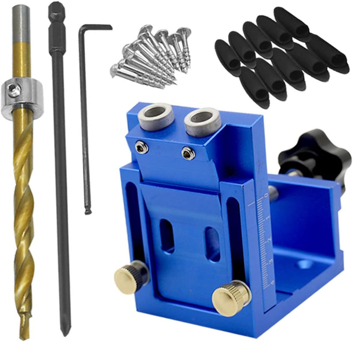 DOITOOL Drill Locator for Woodworking 1 Set Pocket Hole Jig 15-degree for Smooth and Accurate Random