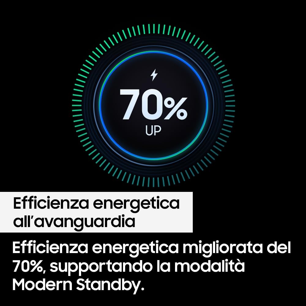 Samsung Memorie MZ-V9E1T0BW 990 EVO SSD Interno da 1TB, PCIe 4.0 x4 / 5.0 x2 NVMe 2.0