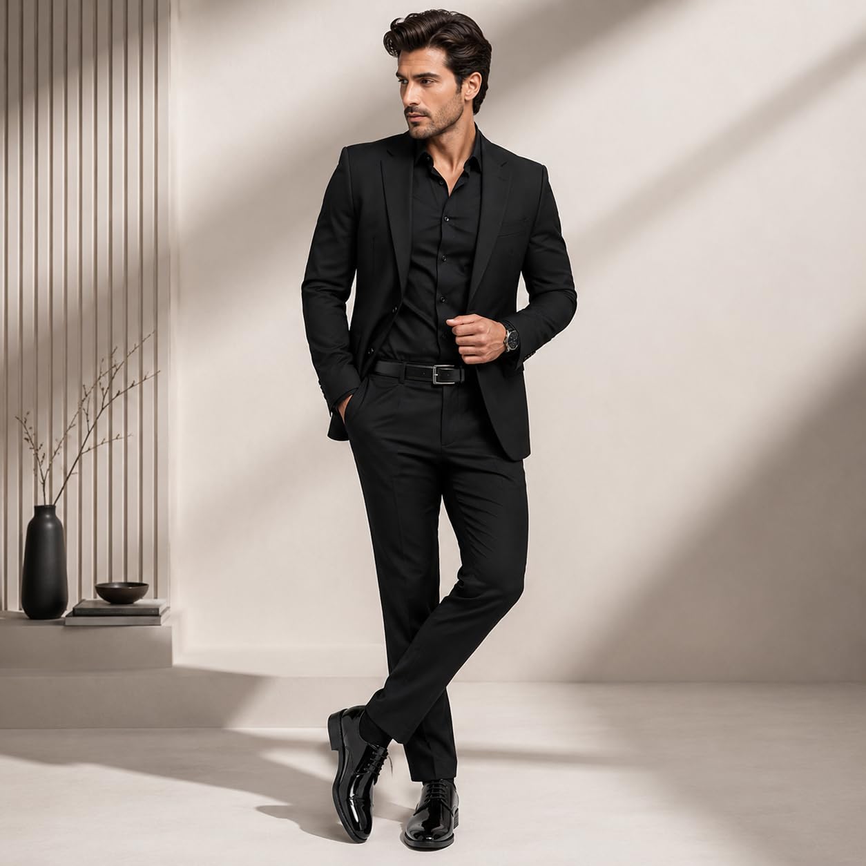 Centrino Mens Formals Shoes 8233-1_Black_8 1