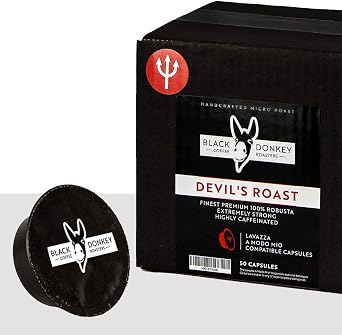 50 Capsules Compatible with Lavazza  A Modo Mio * Machines DEVIL'S ROAST