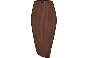 Casual High-Rise Stretchy Pencil Skirt for Women