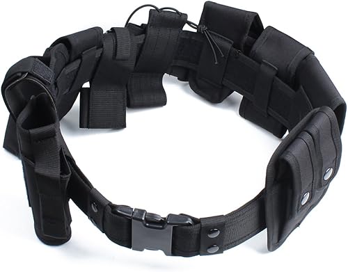 Cinturón táctico con 10 piezas de bolsas, juego de funda para aplicación de la ley, sistema de equipo modular de seguridad, militar, cinturón de
