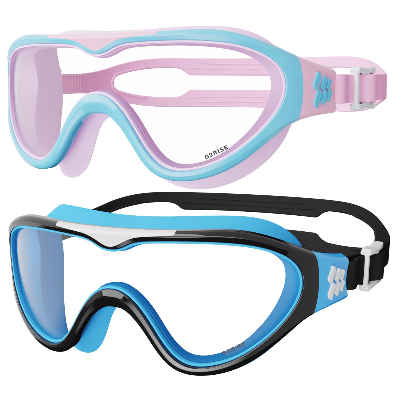 G2RISE Kids Swimming Goggles, UV Protection Children Swimming Goggles for Kids 3-14,Wide View Anti Fog & Leak Proof Kids Swim Goggles for Junior Boys Girls
