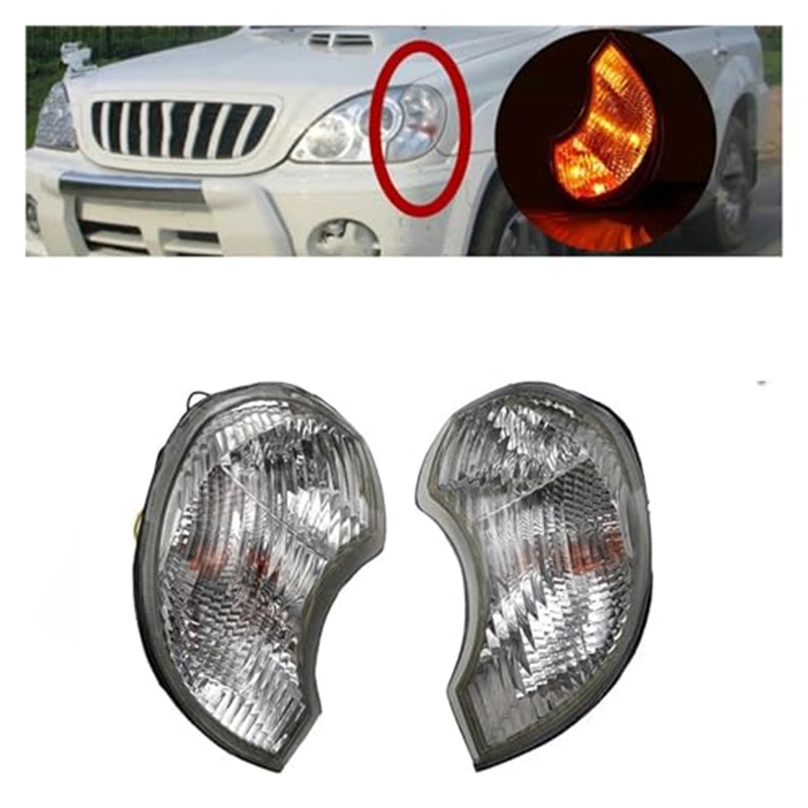 Dla Hyundai, dla Terracan 2001 2002 2003 2004 2005 2006 lampa