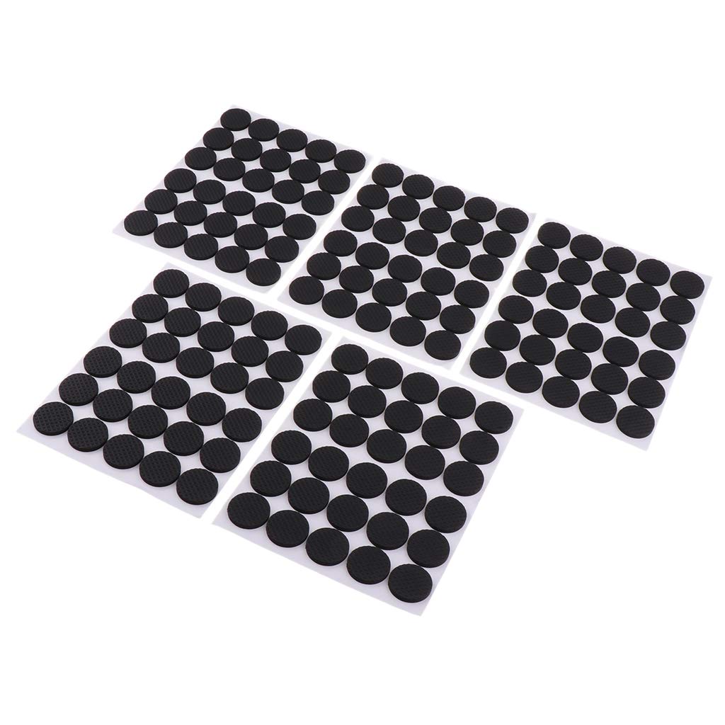 Juego de 10 hojas de fieltro para sillas, muebles, protector de suelo, 28 x 28 mm, círculo