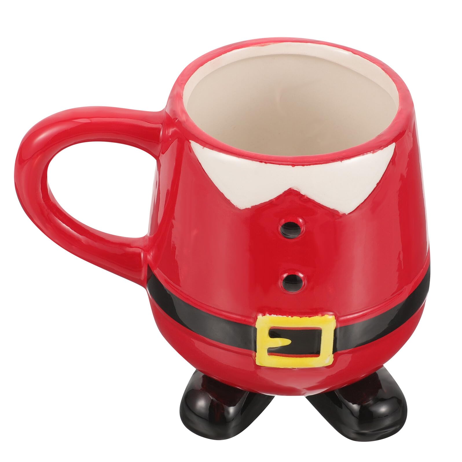jojofuny Taza Navideña de Cerámica Diseño de Papá Noel y Muñeco de Nieve Taza de Café Decorativa Asa Ergonómica Adecuado para Hogar Oficina y Fiestas de Navidad Vaso de Agua de Dibujos
