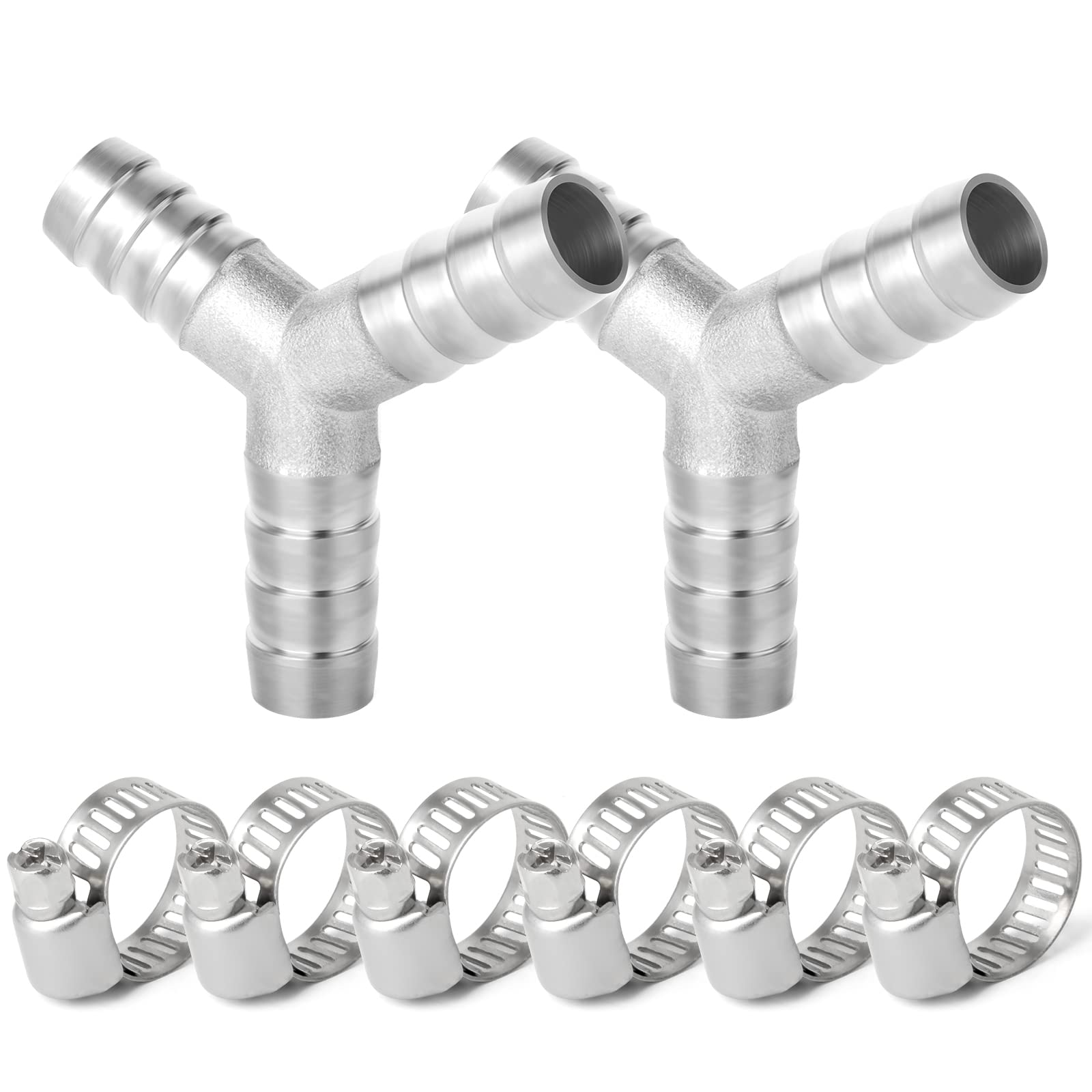 10 piezas de acero inoxidable 304 8 mm OD Barb a 1/2 "BSP barb de manguera macho, el agua de compresión de accesorios, industrial — view 19