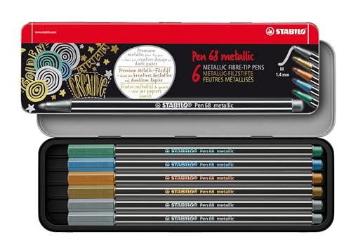 Stylo 68 metallic feutre métallisé STABILO pour vos créations d'albums photo et invitations