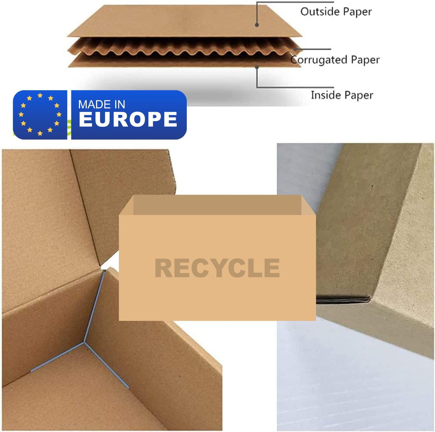 Lot de 50 Boîtes Postales Extra-Plates Format A3 | Dimension : 430x310x50 mm | Emballage, Stockage et Expédition Produits et Objets Plats (Cadre photo, Livre, Vêtement)