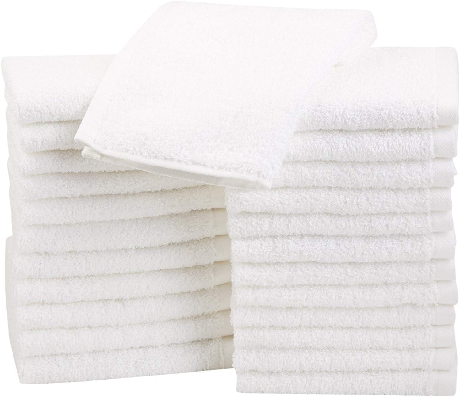AYUS Premium Soft Feel FaceTowels Set, (12 x 12 inches) 100% Cotton, Ultra Soft and Highly Absorbent 500GSM Towels for Bathroom, Gym, Shower, Hotel, and Spa (White) Pack of 6-image-8