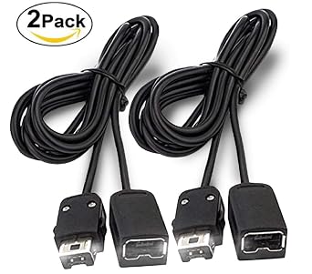 G-Dreamer 2-Pack of 10ft Extension Cable for [NES/SNES Classic] Controller, SNES, Cords Extender - Best Controller Extension Cable Cord for Nintendo Mini Edition Gaming System Black