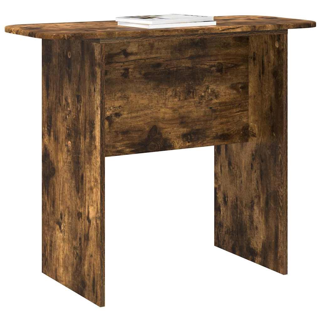 Tavolo consolle in rovere affumicato, 93 x 40 x 75 cm, con vano portaoggetti, compatto e sottile, per soggiorno, corridoio, foyer, organizer salvaspazio per chiavi e decorazioni