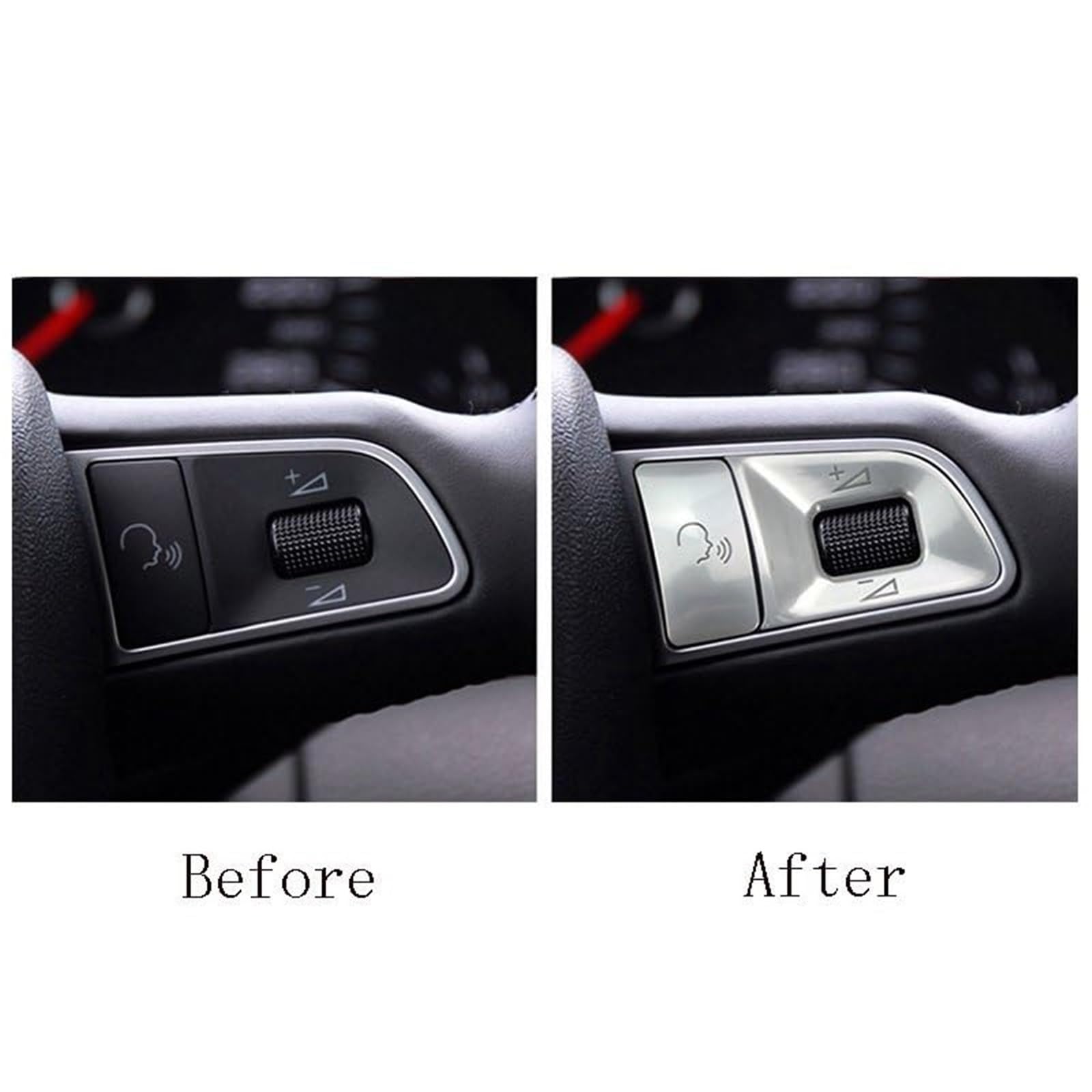 Car Styling, dla, Q7 4L 2006-2011 przycisk przełącznika na kierownicę panel wykończeniowy osłona ramy naklejki wykończenia akcesoria do wnętrz samochodowych Przełącznik kierownicy