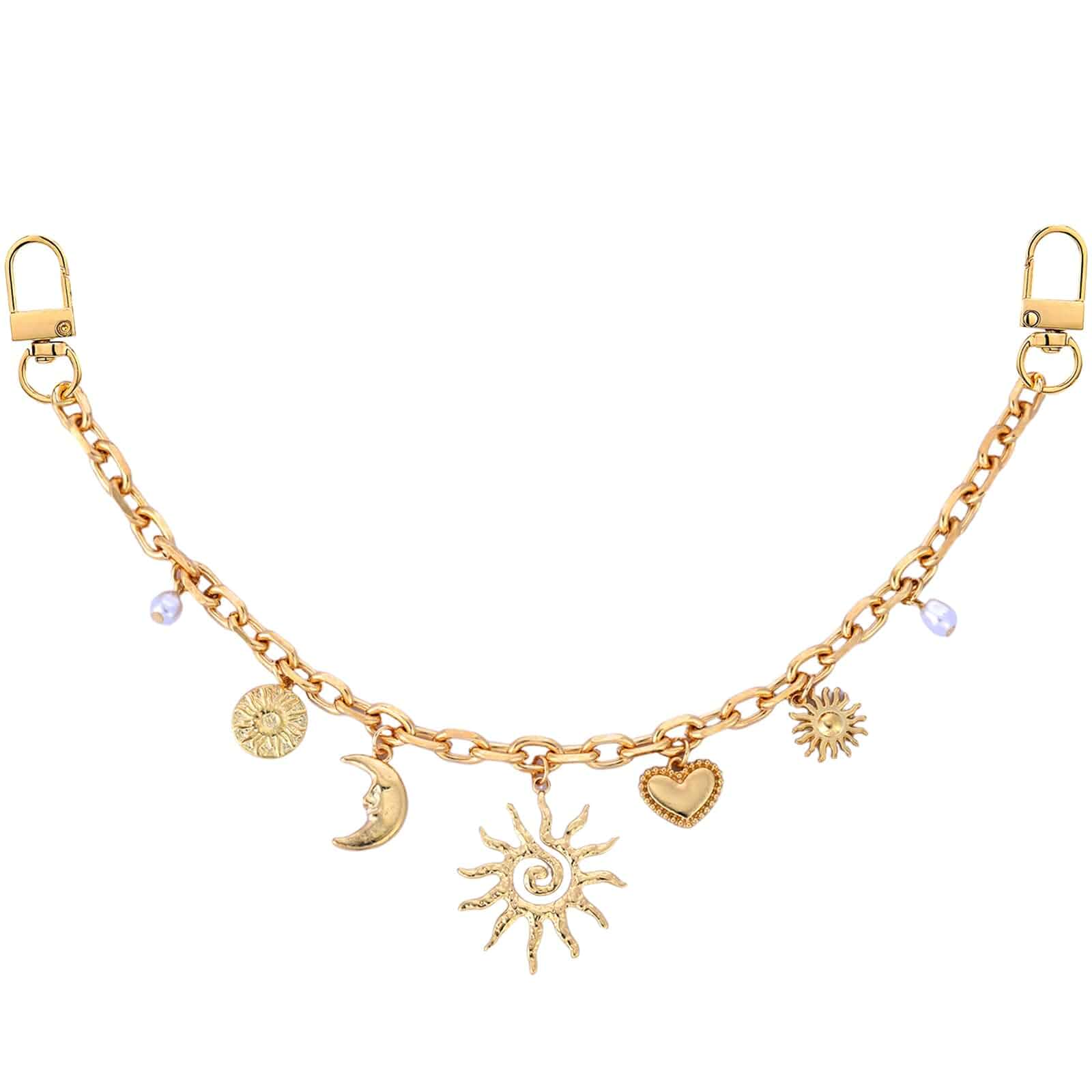LuneClat Bag Chain Charm for Handbag Purse Vintage Gold Tote Bagchain