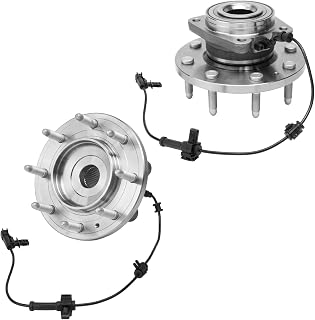 Detroit Axle 4WD Front Wheel Hub Bearings for 2011-2019 Silverado Sierra 2500 3500 HD Chevy GMC - Pair, 8-Lug ABS Assemblies