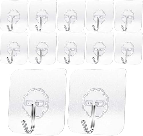 Ganchos adhesivos resistentes de 33 libras (máx.), 33.1 lbs, impermeables y a prueba de aceite, reutilizables, sin costuras, gancho de pared