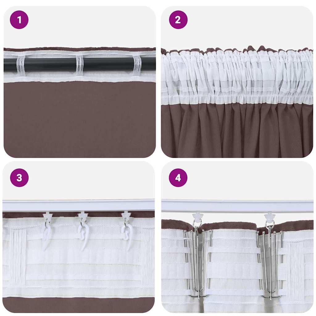 Cortinas de terciopelo marrón, 2 unidades, 140 x 140 cm, cortinas opacas con textura aterciopelada para salón, dormitorio, puerta