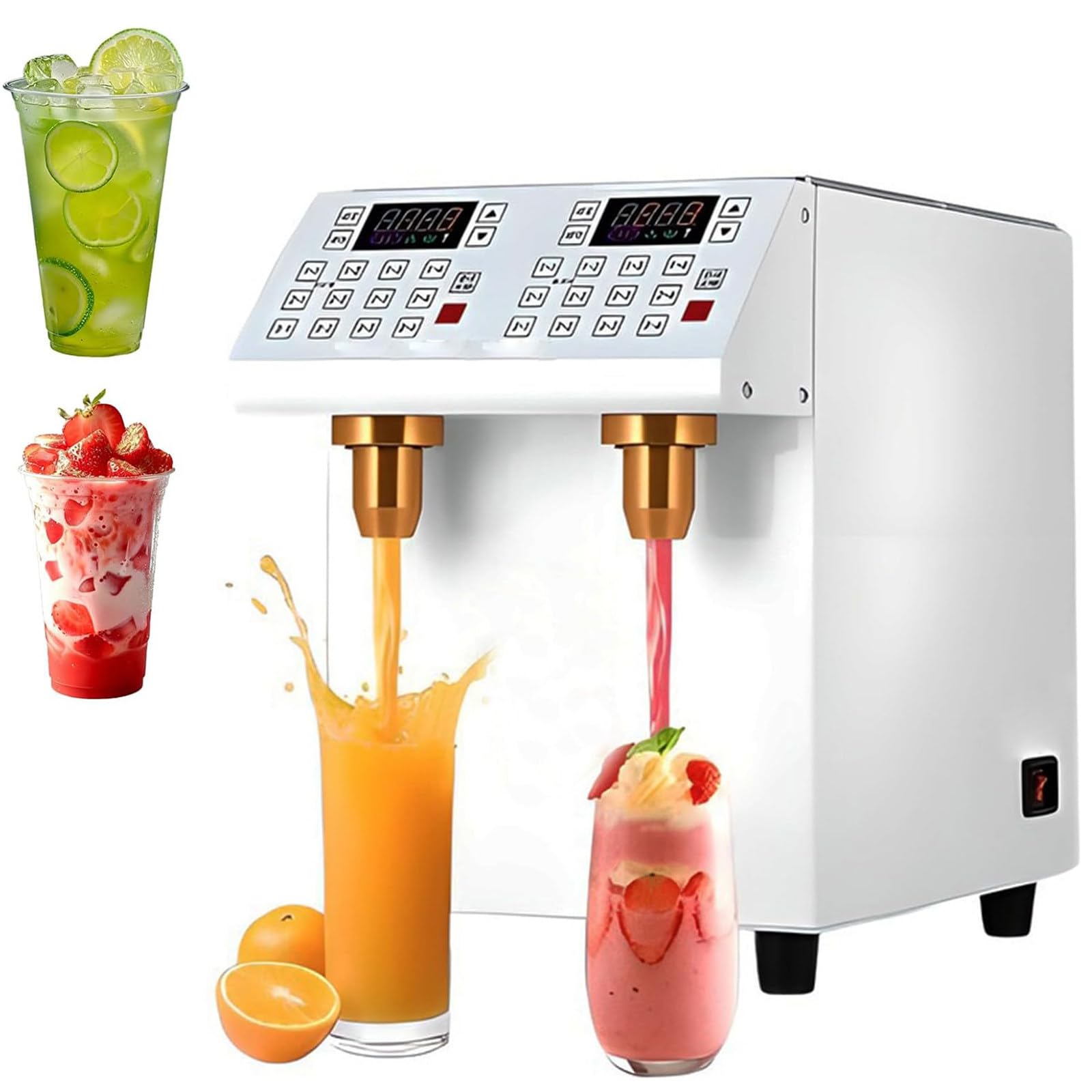 Distributore di sciroppo, dosatore Automatico di fruttosio, distributore di sciroppo a Doppio Cilindro per Negozio di Bubble Tea, Attrezzatura Intelligente per la somministrazione