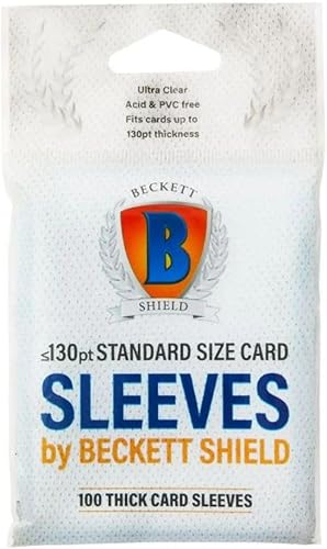 Arcane Tinmen Fundas Beckett Shield fundas gruesas coleccionables para tarjetas de 100 CT - Las fundas para cartas MGT son suaves y resistentes -