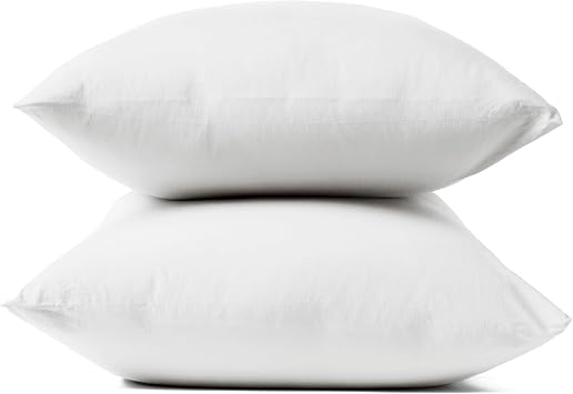 Coyuchi Crinkled Percale Pillowcase Set of 2, 100% GOTS Certified