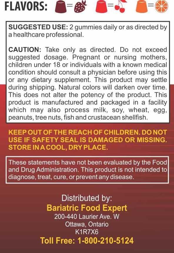 Bariatric Expert Multivitamin Gummies – Fast-Melting Dietary Supplement for Adults Post-Gastric Sleeve and Bypass, Nutritionist Recommended, Essential Daily Formula for Optimal Wellness - 90 Count