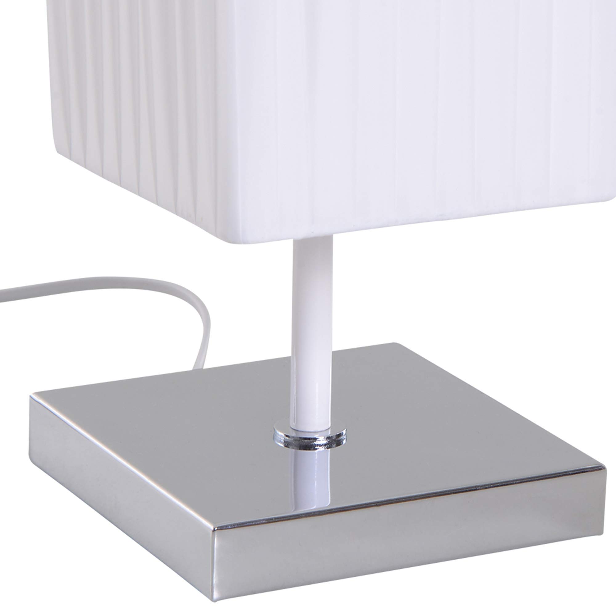 HOMCOM Lampada da Terra Lampada Piantana da Terra Design Moderna Salotto Tessuto 14×14×120cm Bianco