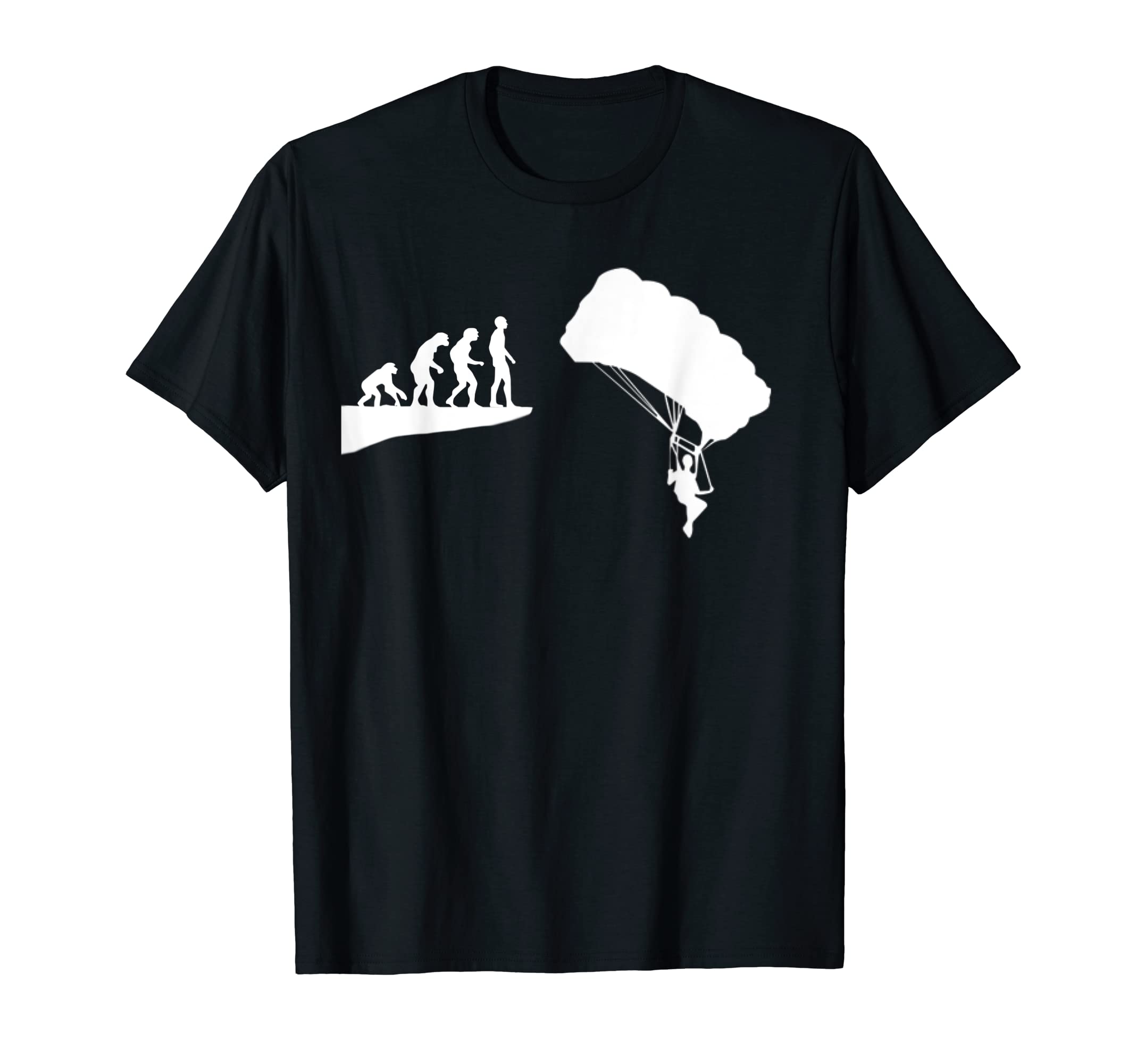 Cool Skydiving T-ShirtsSkydiving Shirt Skydiving Evolution Cool Parachute Tee Shirt T-Shirt