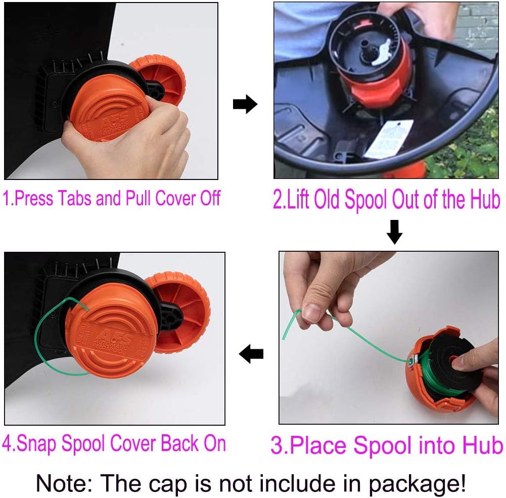 SF-080 Replacement Spool for Black and Decker String Trimmer Spool Single Line 20ft 0.080" GH3000 LST540 GH3000R LST540B image 6 of 6 B07WRJ4GQ8