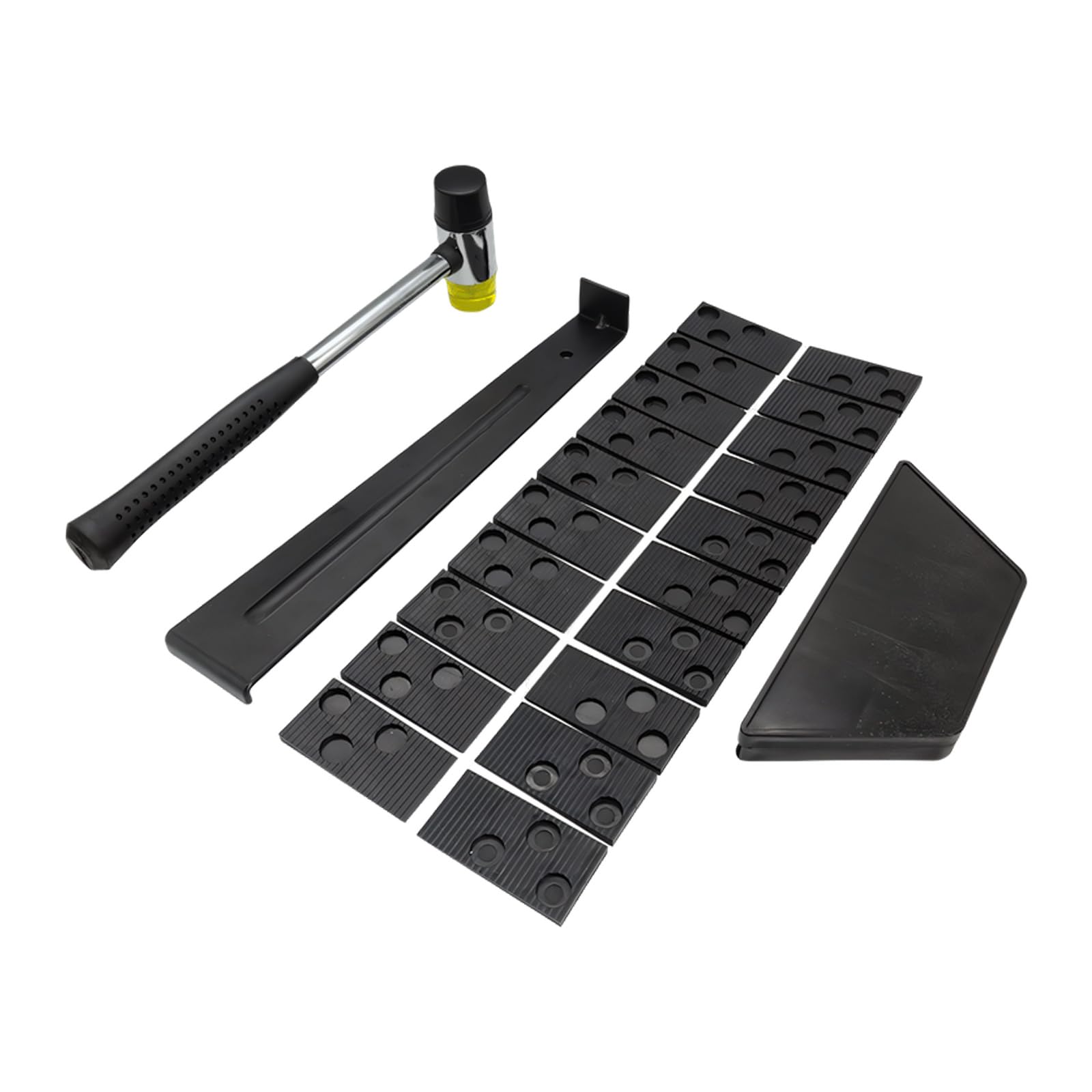 Hsioluted B Multipurpose Comprehensive 23 Item Flooring Fitting Installation Set With Comfortable Grip Handles And Storage Case Wood Floor Installation Gear
