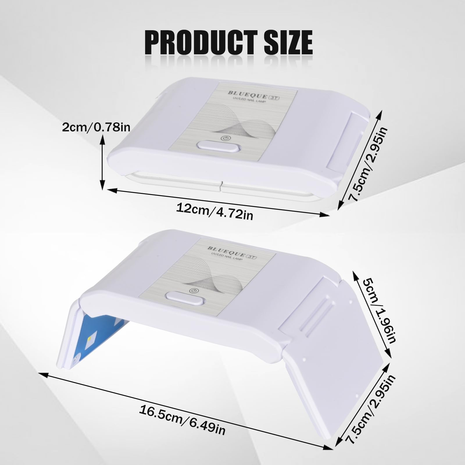 Colexy 36 W LED suszarka do paznokci – przenośna lampa LED UV do paznokci żelowych, szelakowych (biała)