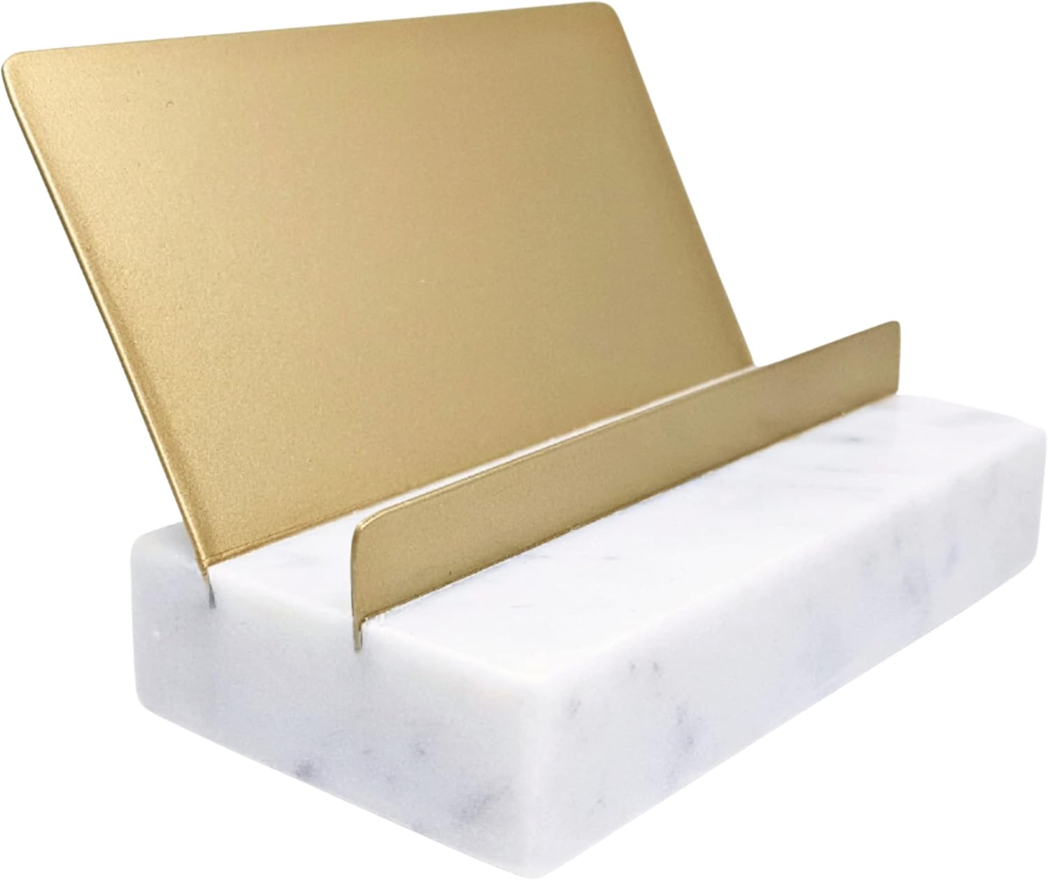 Marble and Gold Decor Office Desk Accessories Business Card Holder for Women