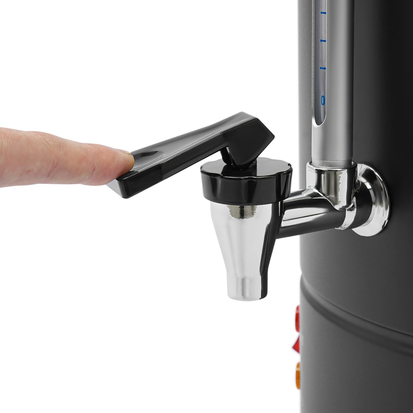 3.7 Gallon Commercial Coffee Urn 1400W Coffee Maker Machines with Faucet Stainless Steel Hot Water Dispenser Modern Hot Beverage Dispenser Commercial Coffee Pot for Home Office Party Wedding, Black