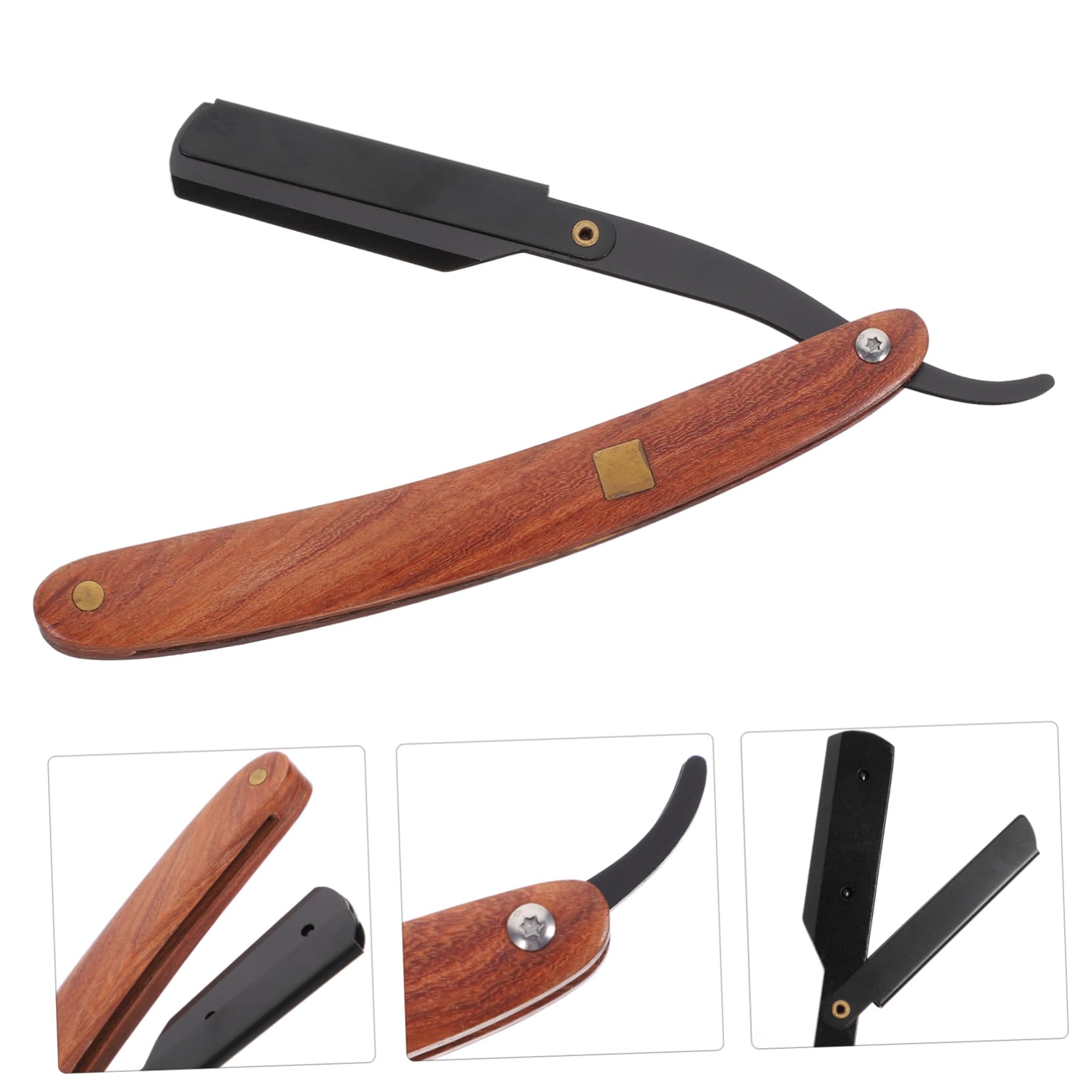 FOMIYES Head Shavers for Men Barber Straight Razor Manual Razor for Men Portable Shaving Tool
