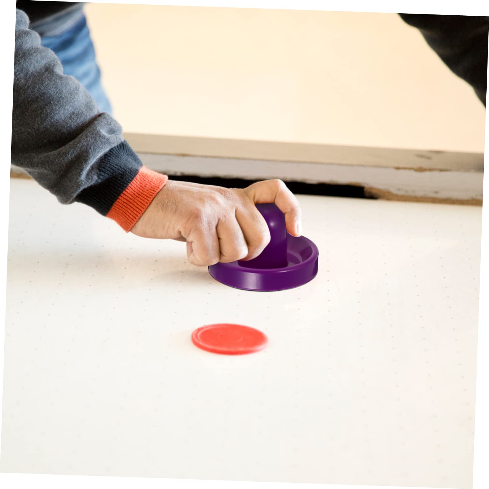 Milisten Set de Palets de Hockey de Table avec Poignées Accessoires Remplacement pour Jeu Air Hockey