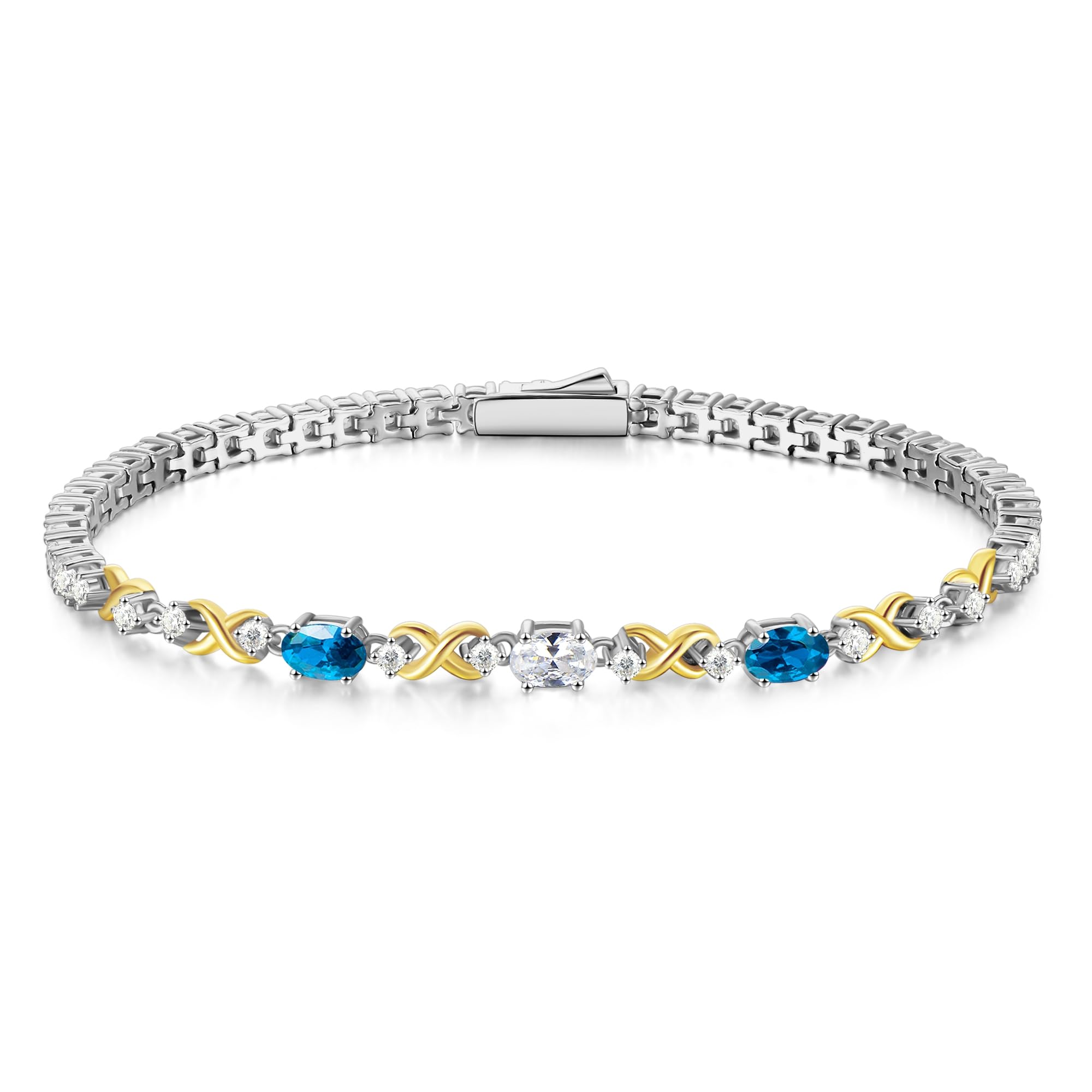FANCIME Silber Tennisarmband für Damen, 925 Sterling Silber