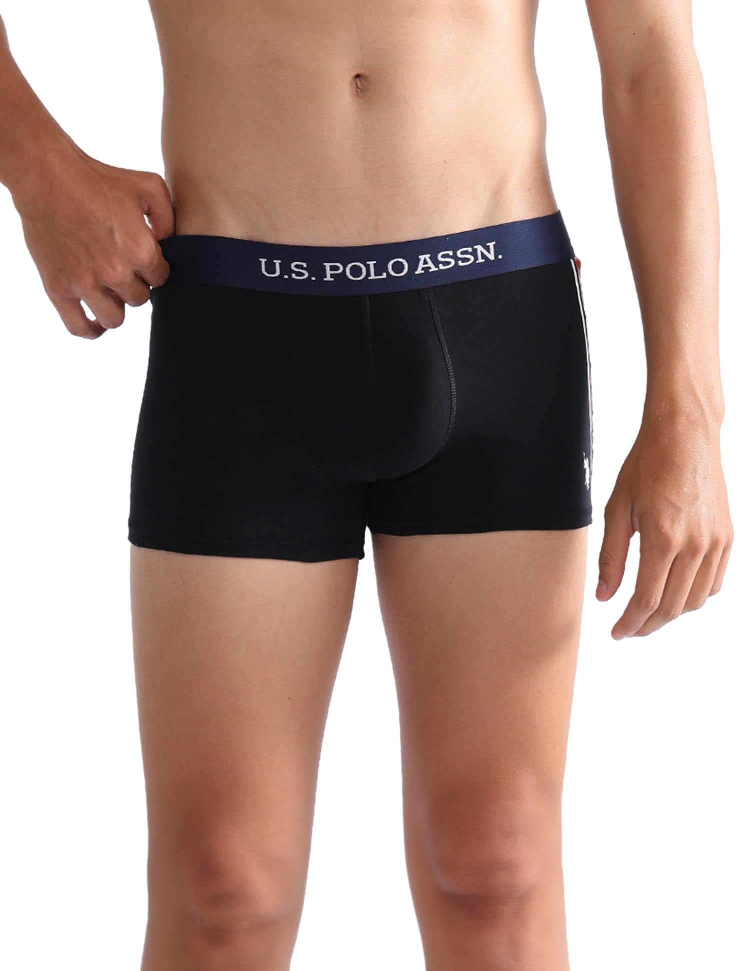 Mens ET001 Anti Microbial Cotton Stretch Stripe Branded Underwear Trunk -Pack of 1-image-39
