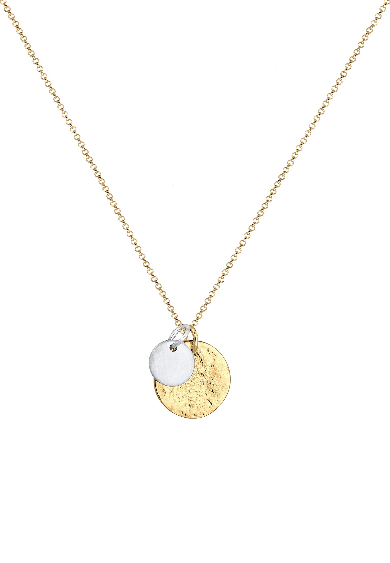 Elli Collana Donne Placchetta Geo Aspetto Organico in Argento Sterlino 925