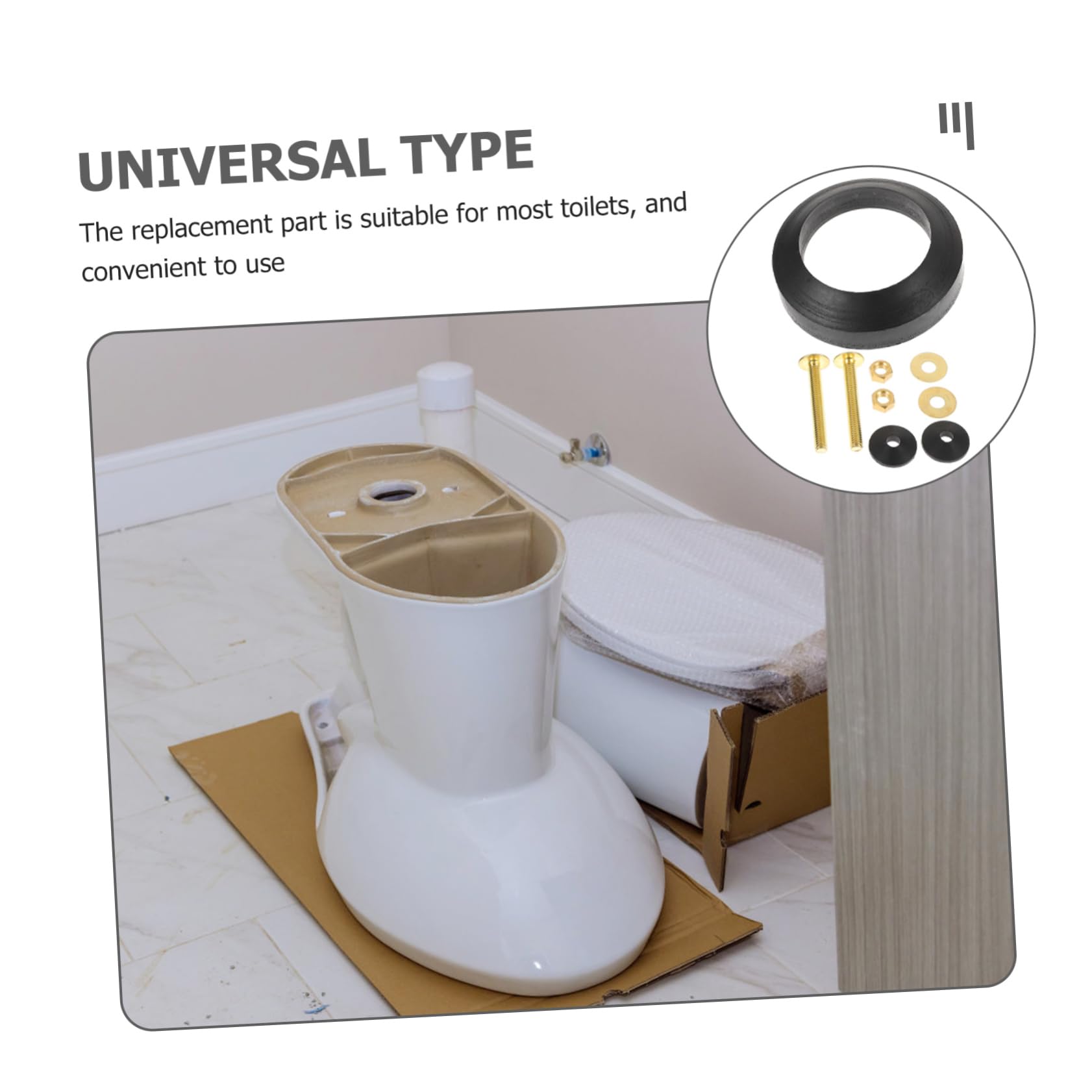 Uonlytech 3sätze Toilettenspülkasten Dichtungsring Bolzen Und Schrauben Universelle Toiletten Ersatzteile Für Einfache Installation Und Zuverlässige Abdichtung