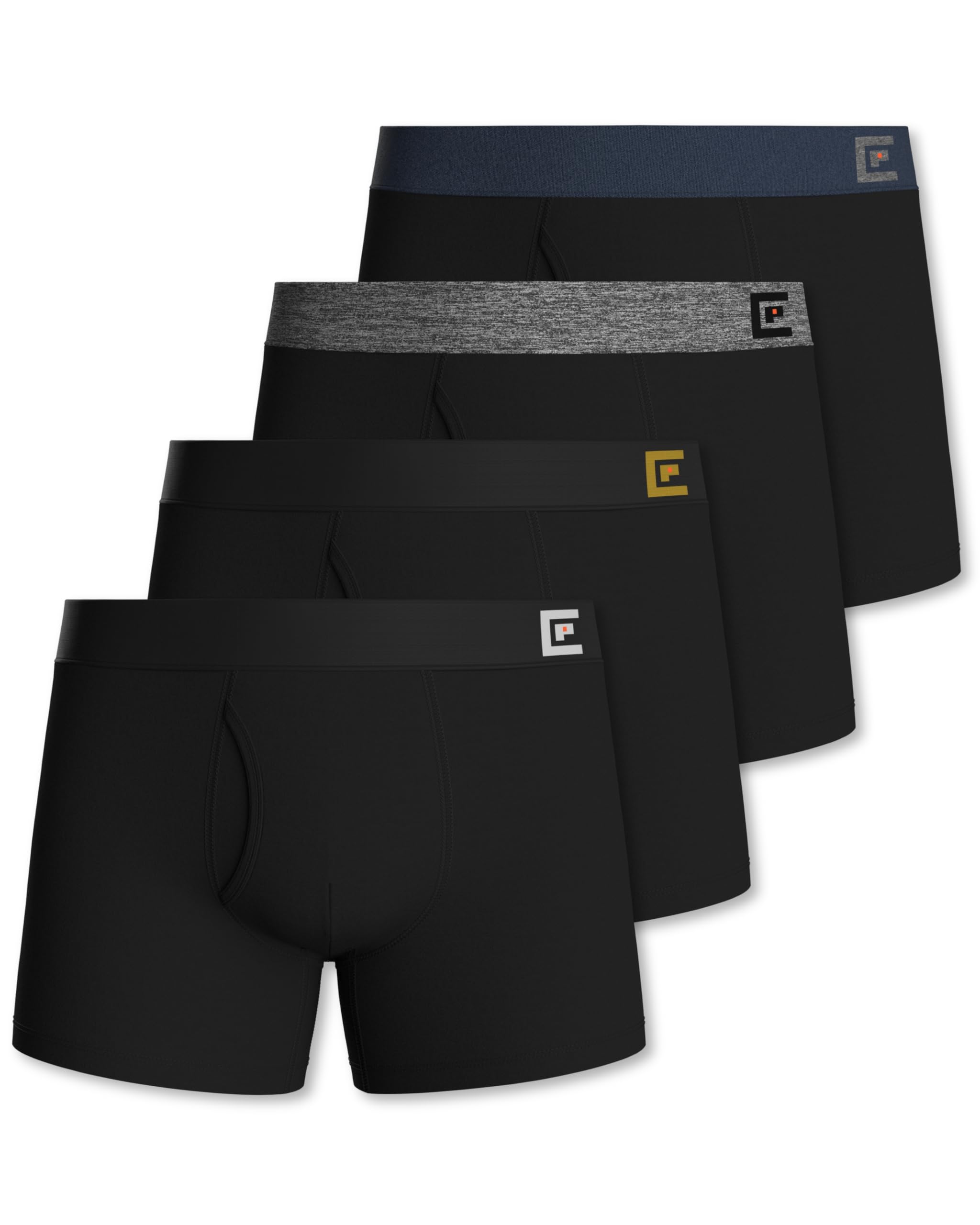 pierre calvini Men's Boxer Shorts with Fly (Pack of 4/8) - Anti-Chafing Boxer Shorts Made of Cotton Mix - Soft, Breathable & Elastic, Day Free, with Comfort Waistband-picture-36