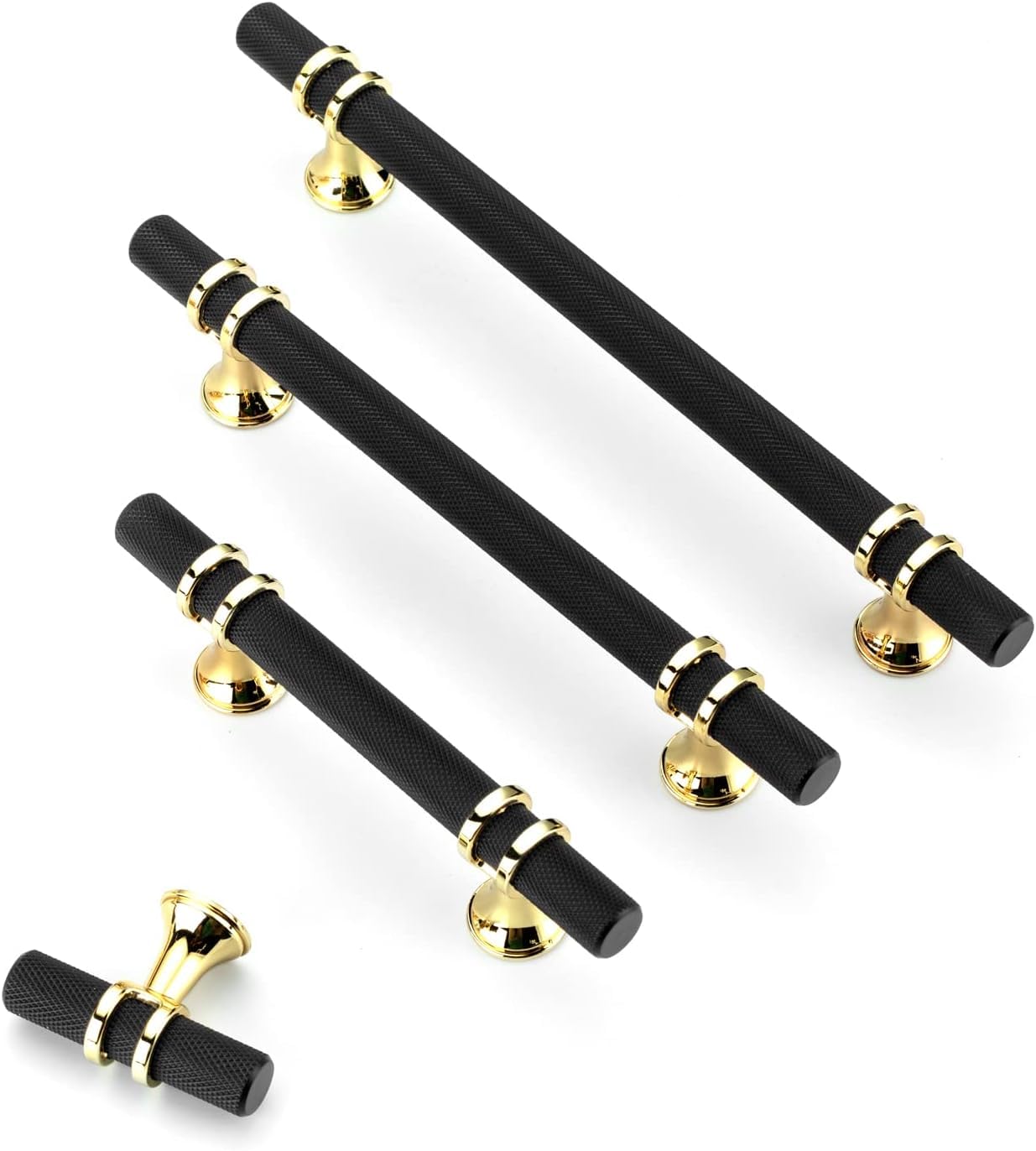 4 Black Cabinet Pulls
