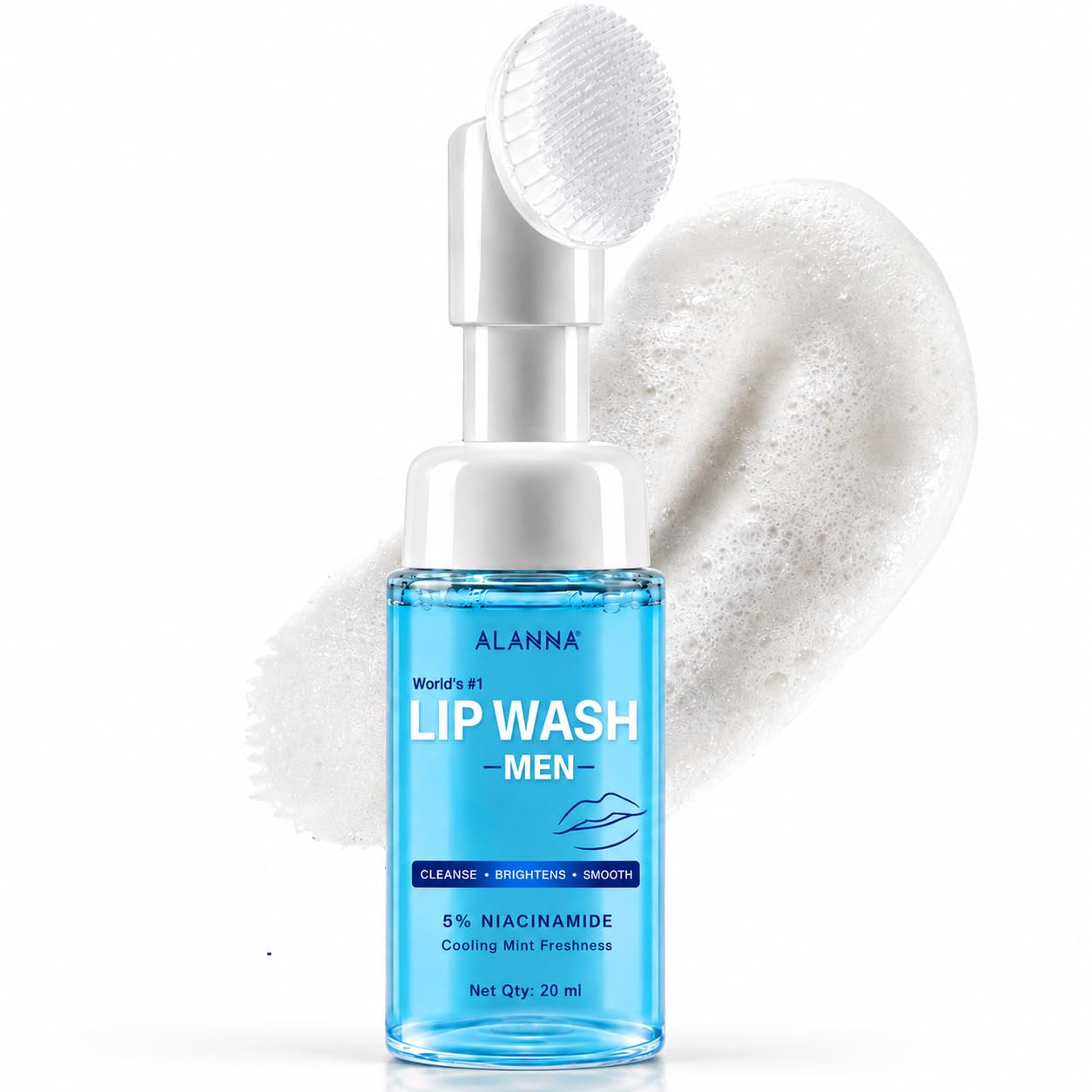 ALANNA Lip Wash for Men | 5% Niacinamide Foaming Lip Scrub For Chapped Lips | For Dry, Dark & Pigmented Lips | Removes Dead Skin & Sun Tan | Daily Brightening Lip Care for Smokers | 20ml-picture-35